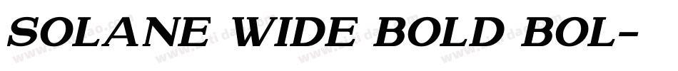 Solane Wide Bold Bol字体转换